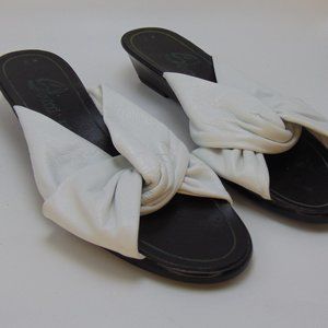 SLICCA Woman Sandals White Leather size 7